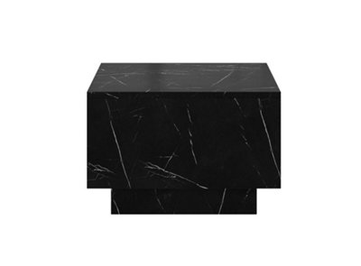 Black Coffee Table Black Marble Effect Lift Top Storage Square Side Table Moon