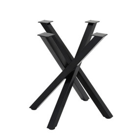 Black Criss Cross Metal Table Legs for DIY Coffee Table Dining Table