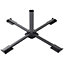 Black Cross Shape Portable Foldable Metal Parasol Base Patio Umbrella Stand
