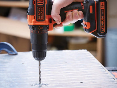 Black Decker 18V Volt Cordless Combi Hammer Drill Lithium Ion