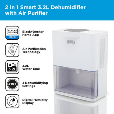 Black + Decker - 2 in 1 3.2L Dehumidifier