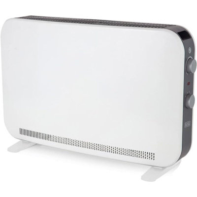BLACK+DECKER 2000W Portable Convector Heater, Anti-Frost Protection, White - BXCV41001GB