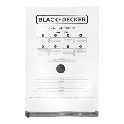 BLACK DECKER 3 Pack Small Size Vacuum Storage Bags DIY at B Q