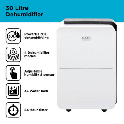 Black + Decker - 30 Litre Dehumidifier