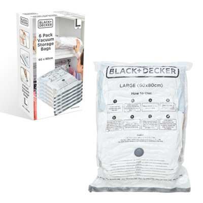 BLACK+DECKER 6-Pack Large Size Vacuum Storage Bags
