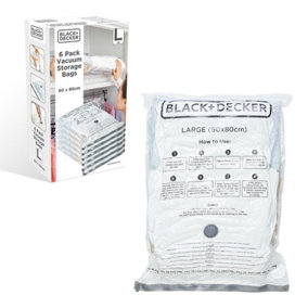 BLACK+DECKER 6-Pack Large Size Vacuum Storage Bags