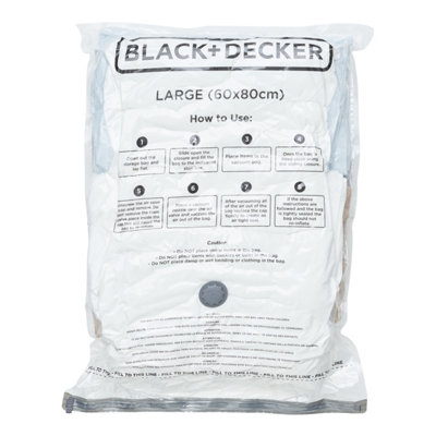 BLACK DECKER 6 Pack Large Size Vacuum Storage Bags DIY at B Q