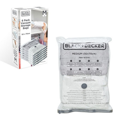 BLACK+DECKER 6-Pack Medium Size Vacuum Storage Bags