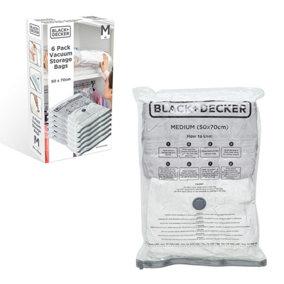 BLACK+DECKER 6-Pack Medium Size Vacuum Storage Bags