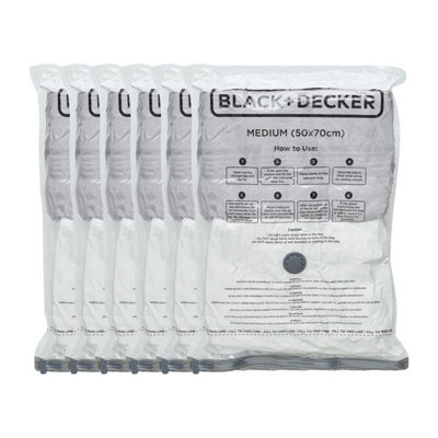 BLACK+DECKER 6-Pack Medium Size Vacuum Storage Bags - 7
