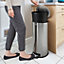 BLACK+DECKER 61259 30L Stainless Steel Dome Shaped Pedal Bin With Soft Close Lid
