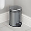 BLACK+DECKER 61319 5L Dark Stainless Steel Dome Shaped Pedal Bin With Soft Close Lid