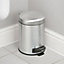 BLACK+DECKER 61329 5L Stainless Steel Dome Shaped Pedal Bin With Soft Close Lid