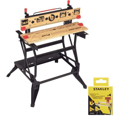 Black Decker Deluxe Workmate WM825 Work Bench Sawhorse and Extra