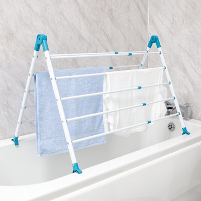 BLACK DECKER Extended Over Bath Airer Aqua DIY at B Q