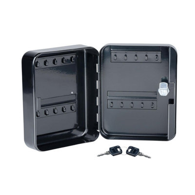 BLACK+DECKER Lockable Black Key Storage Cabinet 16x20CM for Home or ...