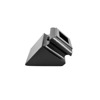 Black Decorative Angled Collar for 12mm Square Spindles