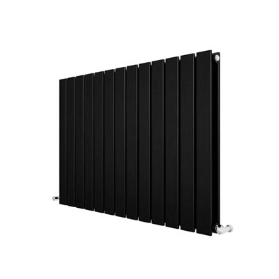 Black Designer Radiator Horizontal Flat Panel Double Panel Rad