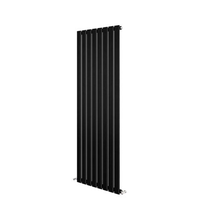 Black Designer Radiator Vertical Flat Panel Single Panel Rad 1600x544mm