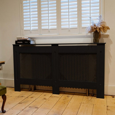 Black Diamond MDF Radiator Cover - Large