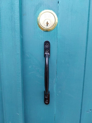 Black Door Bow Pull Handles 6inch Sliding Barn Door Handle Retro Bow Shaped Garden Gate Garage Shed Cabinet Grab Handles (2 Pcs)