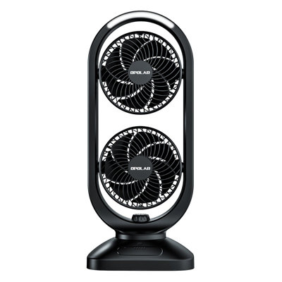 Black Dual-Layer Remote Control USB Rechargeable Fan