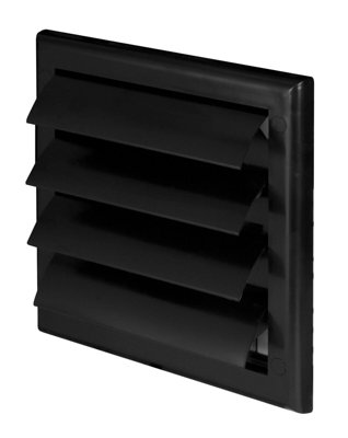 Black Duct Gravity Flaps 190mm x 190mm / 100mm / 4" Vent Cover