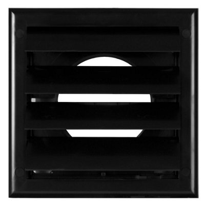 Black Duct Gravity Flaps 190mm x 190mm / 100mm / 4" Vent Cover