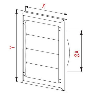 Black Duct Gravity Flaps 190mm x 190mm / 100mm / 4" Vent Cover - 5