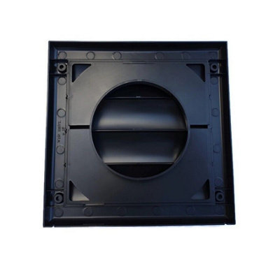 Black Duct Gravity Flaps 190mm x 190mm / 100mm / 4" Vent Cover - 6
