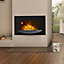Black Electric Fire Wall Mounted Fireplace 7 Flames Color Adjustable with Remote Control 35 Inch