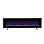 Black Electric Fire Wall Mounted or Freestanding Fireplace Heater 9 Flame Colors with Remote Control 50 inch