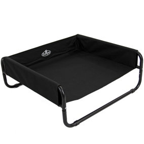 Black Elevated Mesh Pet Bed With Sides Small