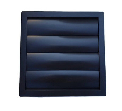 Black External Gravity Flaps 150mm /6" Ventilation Duct Cover