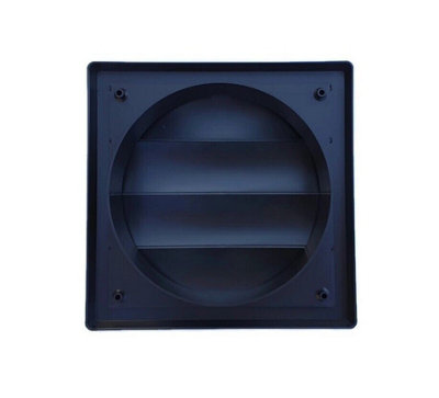 Black External Gravity Flaps 150mm /6" Ventilation Duct Cover - 3