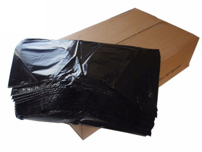 BLACK EXTRA HEAVY DUTY REFUSE BAGS SACKS BIN LINERS RUBBISH BAG 250G GWH3 90L 100 bags