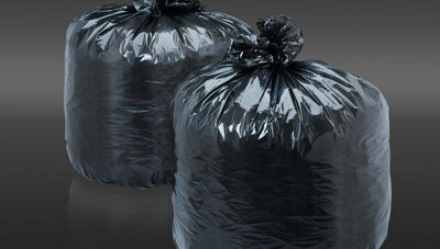 BLACK EXTRA HEAVY DUTY REFUSE BAGS SACKS BIN LINERS RUBBISH BAG 250G GWH3 90L 600 bags - 3