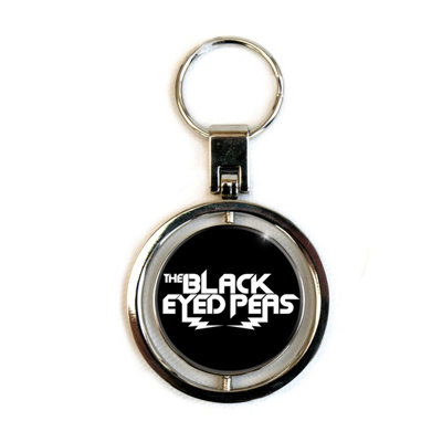 Black Eyed Peas The End Spinner Keyring Black/Red/Silver (One Size)