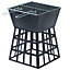 Black Fire Pit Square Log Heater Patio Garden Outdoor Table Top BBQ Camping New