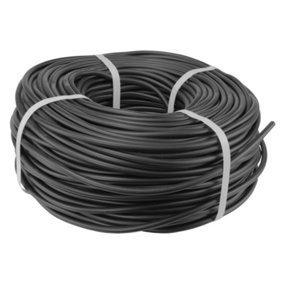 Black flexible micro automatic garden watering irrigation pipe (tube), 4mm/6mm - 50m-ideal for baskets,tubs and troughs