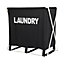 Black Folding Large Basket Bag Organizer for Dirty Clothes Heavy Duty Laundry Cart Baskets with Handle
