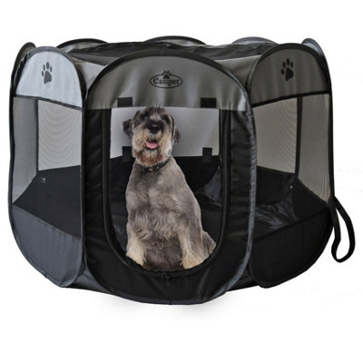 Black Folding Portable Play Pen Large - 3