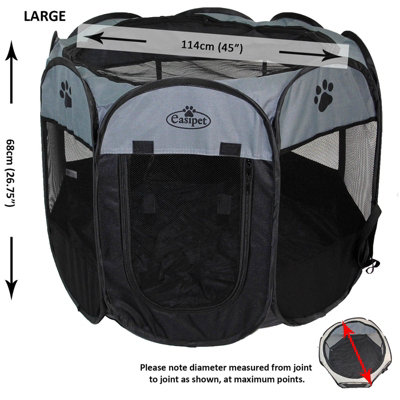 Black Folding Portable Play Pen Large - 6