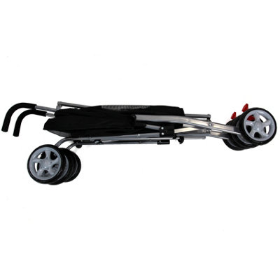 Black Folding Pushchair Pet Stroller - 6