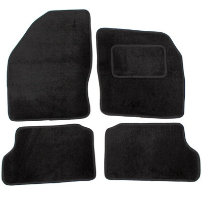 Black Ford Focus Mk2 2005 - 2011 Tailored Carpet Car Mats 4pc