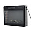 Black Freestanding Adjustable Flame Electric Fireplace 28 Inch