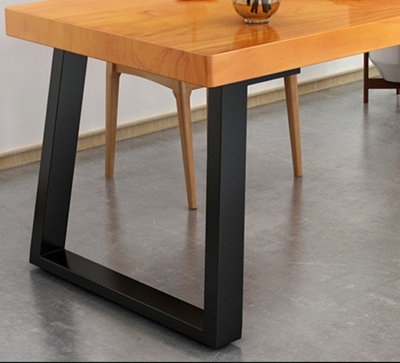 Black Furniture Legs Industrial Metal Table Legs for Home DIY,2PCS,H 90 cm x L 70 cm