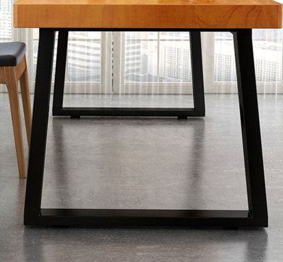 Black Furniture Legs Industrial Metal Table Legs for Home DIY,2PCS,H 90 cm x L 70 cm