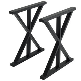 Black Furniture Legs Metal Creative Table Legs L60 x H70cm