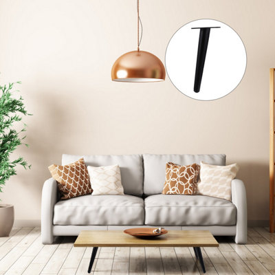 Black Furniture Legs Metal Round Table Legs for Sofa & Cabinet,4 Pcs,H170mm Price Comparisons | Compare The Build